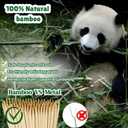 100 PCS 3FT Bamboo Plant Stakes, 6.3mm Thick – 36 Inch Bamboo Sticks for Indoor & Outdoor Plants – Garden Plant Support Stakes for Tomato, Beans, Climbing Plants & More