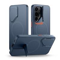SURITCH for Samsung Galaxy S23 Ultra Phone Case, Magnetic Protective Cover with Camera Cover & Adjustable Metal Kickstand for Galaxy S23 Ultra -Blue