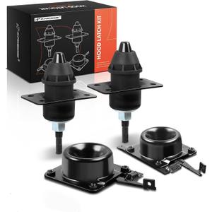 A-Premium Hood Release Latch Set | Compatible with 2004-2018 Volvo Truck VN VNL, 4PCS Front Upper & Lower Hood Latches, Driver and Passenger Side Hood Latch Set