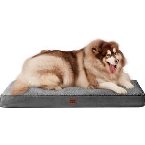 EHEYCIGA Orthopedic XXL Dog Beds for Jumbo Dogs with Removable Washable Cover, Grey, 50x36