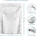 100pcs 1 QUART Mylar Bags for Food Storage - Thick 10 Mil - 7"x10" Stand-Up Zipper Pouches, Resealable and Heat Sealable Vacuum Sealing Mylar Bags for Long Term Food Storage