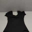 Women's Team Basic Short Sleeve Leotard for ballet Adult Gymnastics Bodysuit dance clothing (Medium, Black)