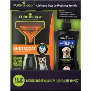 FURminator Ultimate Dog deShedding Bundle (Set of 2)