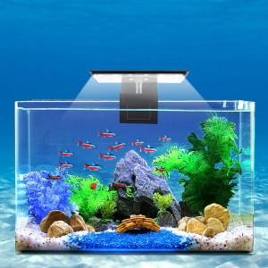 WEAVERBIRD Aquarium Light Fish Tank LED Light 6W 12 LED Planted Clip Lamp for 8-15Inch 6mm Thick Fish Tanks