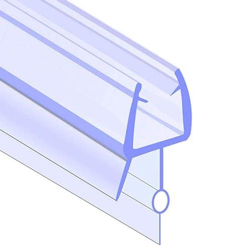 B009 Shower Door Bottom Seal Sweep Stop Shower Leaking, 2-Pack Frameless Glass Seal Strip for 3/8″ Glass, Length 47″, 3 Section Segmented Installation(15.7inch*3) Minor Defect