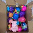 24 PCS Prefilled Easter Eggs with Bunny Pop Bubble Fidget Keychains Toy Inside for Kids Boys Girls Easter Basket Stuffers Party Favors Easter Egg Hunt