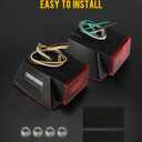 Partsam Led Submersible Trailer Tail Lights Kit, Waterproof 12V Square LED Trailer Lights Halo Glow with Wiring Harness Combination Brake Stop Turn Running License Lights for RV Marine Boat Trailer