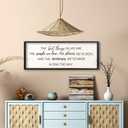 Comurdyo The Best Things in Life Sign 32''12'' Framed Wood Memories Inspirational Quotes Wall Decor Vintage Farmhouse Wedding Gifts Sign Wall Art for family Home Bedroom (Black)