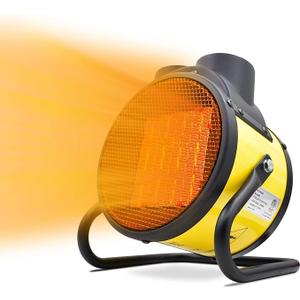Electric Patio Heater - Greenhouse Fan Heater Portable Space Heater, Adjustable Thermostat, for Greenhouse, Garage, Office, Workplace, PTC Fast Heating, Electric Ceramic Heaters,Metal Base