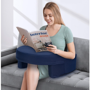 ITEFDTUTNE Reading Pillow for Gaming Extra Large, Adjustable Lap Desk Pillow with Pocket, Soft Memory Foam Arm Rest Pillow for Adult, Gaming Pillow for Lap, Sitting in Bed Floor Sofa