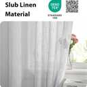 NICETOWN Sidelight Curtain for Light Filtering Linen Window Sheer Curtains for French Fron Door with Tieback, Temporary Door Window Shade for Entryway Doorway,1 PC, 26x80, Light Grey