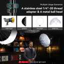 SMALLRIG RA-S200 Light Stand for Photography, 78.7" / 6.6ft / 200cm, Black, Aluminum Alloy, Supports up to 4kg, Compatible with Reflectors, Softboxes, Studio Lights, Umbrellas, Ring Light