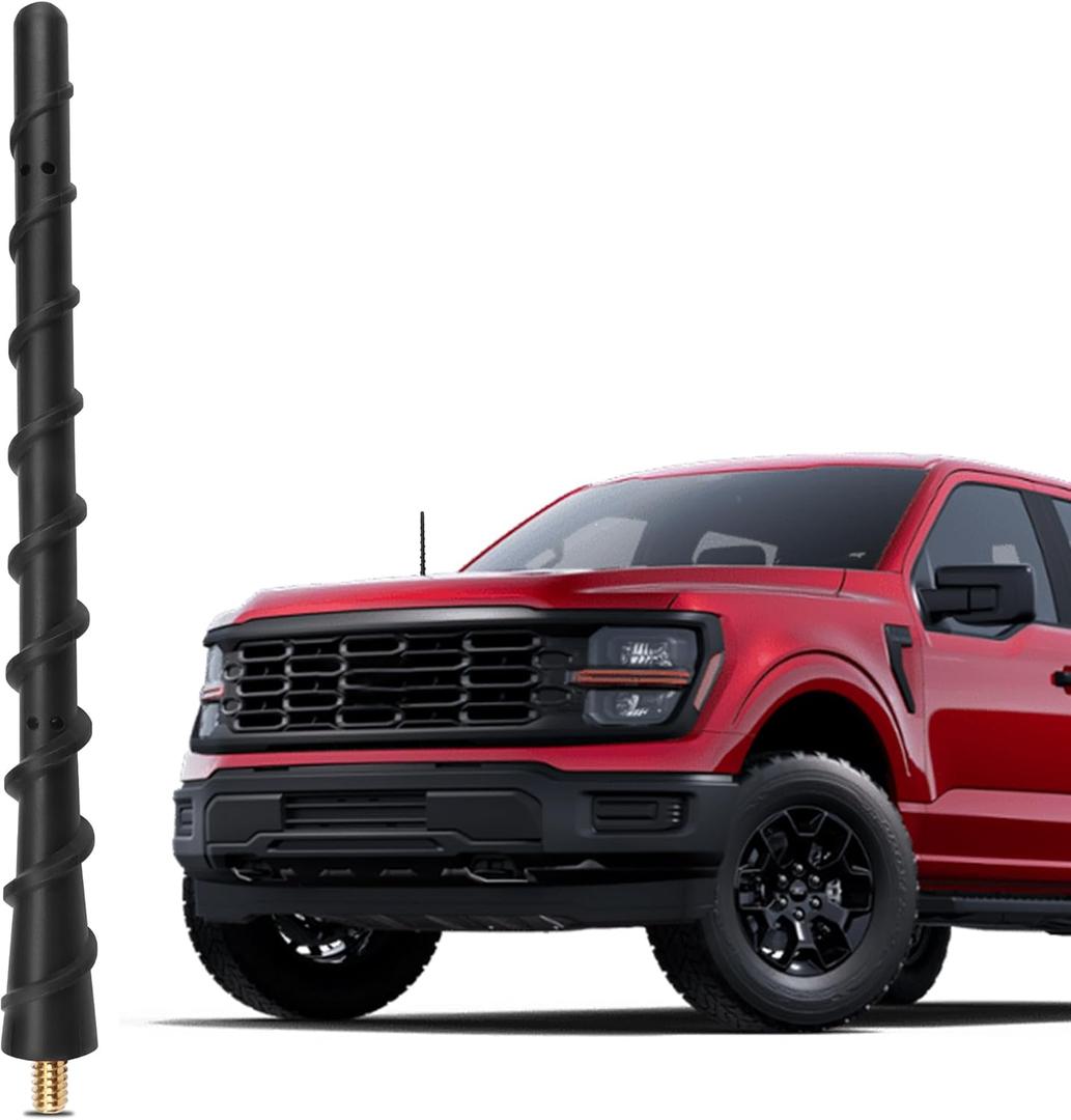 7 Inch Antenna fits Ford F150 2009-2026, Short Antenna for F-150 Raptor Lightning 2017-2026 F-250 F-350, 2021-2024 Bronco Pickup Truck Antenna Replacement, Car Wash Proof, Upgrade Radio Signal