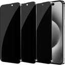 sorlnern 3-Pack for Privacy Screen Protector for iPhone 15/15 Pro, Sensor Protection, Anti Spy Private Tempered Glass Film, Touch Sensitive, Bubble-Free, 9H Hardness Screen Protection 6.1 Inch