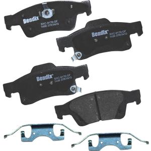 Bendix Priority1 CFC1498 Ceramic Rear Brake Pads for Dodge Durango 2022-2011, Jeep Grand Cherokee 2022-2011, Grand Cherokee WK 2022