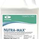 Nutra-Max Hospital Grade Disinfectant, EPA List N & G, Kills 99.9% Viruses & Bacteria, 1:32 Concentrate Makes 32 Gallons, Commercial Multi-Surface Cleaner For Home