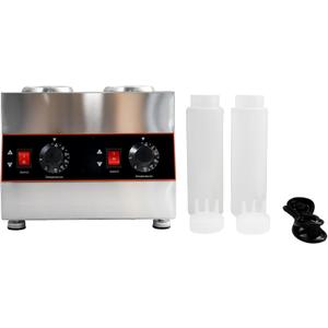 Commercial Electric Sauce Warmer Electric Cheese Sauce Warmer Hot Fudge Warmer Dispenser Cheese Dispenser Warmer with 2 Pump (2 Pump Head)