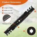 942-0616 Mower Blade Fits for Cub-Cad et 42" Deck XT1-LT42, XT2-LX42, 942-04308-X Mulching Blades Compatible with Super Bronco 42 Hydro, TB42, Craftsman T1000, T1200, Replace 942-04126-X