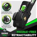 Rhino USA Retractable Ratchet Straps (4-Pack) - 1 Inch x 10 Feet (1,209lb Break Strength) - Auto Self Retracting Tie Down Straps for Truck, Cargo Trailer, Motorcycle, ATV, UTV - Black