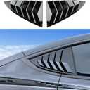YHCDSEA for Model 3 Rear Side Window Shutter Cover Louver Sport Style Cool Exterior Decoration fit for Tesla Model 3 2017-2026 Accessories (Glossy Black)