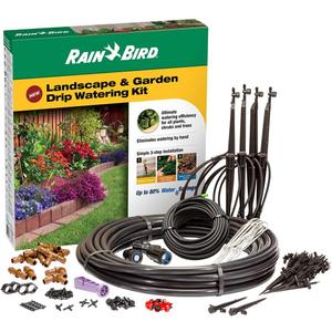 Rain Bird LNDDRIPKIT Drip Irrigation Landscape/Garden Watering Kit with Drippers, Micro-Bubblers, Micro-Sprays