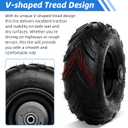 Mini Bike Wheels and Tires 145x70-6 V-Tread Rear Wheel Assembly Kit, Go Kart Mini Bike ATV Tires, CT100