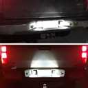 Chrome LED License Plate Lights Lamp Compatible with Silverado Suburban GMC Sierra 1500 2500 3500 HD Tahoe Yukon Cadillac, 6500K White