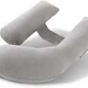 Pregnancy Pillow Maternity Pillow for Side Sleeping Soft Pregnancy Body Pillow for Pregnant Women, Maternity Pillow with Detachable and Adjustable Pillow Cover