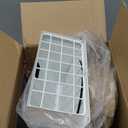 Hon&Guan Dryer Vent Cover Outside with Removable Mesh, Wall Mount Extractor Vent with Rubber Cushioned Non-Return Flap, High Quality Iron Outside Dryer Vent Cover for House (White, 6 Inch)