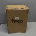 TIPGO Bathroom Trash Can with Lid, 4 Gallon / 15 Liter Small Garbage Can, Press Top Bin, Plastic Wastebasket with Pop-Up Lid for Bedroom, Living Room, Office (Black)