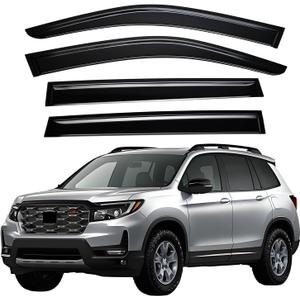 Extra Durable Window Visor Compatible with 2019-2025 Honda Passport Tape-On Rain Guard Side Window Vent Deflector,4-Pcs