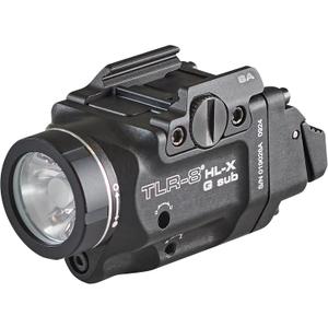 Streamlight 69479 TLR-8 HL-X G sub USB 1000-Lumen Weapon Rail-Mounted Rechargeable Tactical Flashlight with Integrated Green Aiming Laser for Springfield Armory Hellcat Only, Black