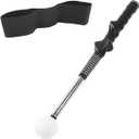 Retractable Golf Swing Training Aid, Golf Grip Trainer & Golf Swing Trainer for Warm-up, Right-Handed Golf Club for Indoor Practice, Golf Accessories - Strength & Tempo Training for Chipping Hitting