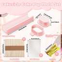 3 Inch Cakesicle Cutter and Cake Pop Mold Set with 8.7in Tray, 100 Wooden Sticks & 100 Bags, Silicone Cakesicle Mold for Homemade Cake Pops, Baking, Birthdays and Party Desserts (Pink)