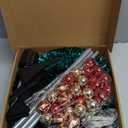 6FT Pop-Up Christmas Trees with Lights: Christmas Trees with 100 LED Lights - Collapsible Christmas Tinsel Trees Christmas Decorate for Home Apartment Room Holiday Party Inside Outside (Ice Blue)