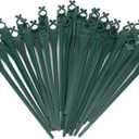 JTLB Christmas Light Yard Stakes Universal 9inch Tall Sturdy Plastic Ground Lights Stakes for C7 C9 Holiday Lights Lawn Patio Path Walkway Decorations 50pcs (Green)