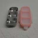 Bandesun Stainless Steel Snack Containers for Kids & Adults, 3 Pack Leek Proof Metal Bento Lunch Box with with lids, Lunchable Containers for Travel, School, Home - Stackable Bento Snack Box