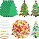 Elcoho 24 Kits DIY Foam Christmas Tree Foam Crafts Xmas Party Favors Christmas Stickers for Making Craft Xmas Tree Fun Home Activities