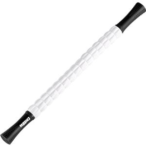 MZDXJ Muscle Roller Stick for Athletes - Deep Tissue Fascia Blaster & Roller Massager for Myofascial Pain Relief - Handheld Physical Therapy & Recovery Tool(-Black White-24 inch)
