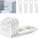 2 x Bed Sheet Holder Straps,Lock Bed Sheet Holder Corner Fitted Sheet Straps,Keep Sheets Firm & Tight,Fit All Mattress Size,Quick Easy Installation (white4pcs)