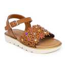 Felix & Flora Toddler Girl Sandals -Flower Girl Dress Shoes Open Toe Little Kid Summer Flats Size 5M