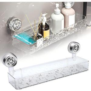 Corrugated Suction Cup Storage Holder,No-Drill Wall Mounted Storage Holder, Movable Suction Cup Shower Shelf Organizer, for Bathroom Kitchen Storage Rack Shelf Showers Accessories