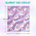 Unicorn Glow in The Dark Blanket,Unicorns Gifts Toys for Girls, Birthday Gifts for Kids Age 3-14 Year Old Teen Child Toddler Luminous Throw Blanket for Daughter 50"×60"