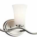 Kichler Armida 23" 3 Light Vanity Light with Satin Etched White Glass in Brushed Nickel