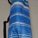 6.5ft Beach Umbrella - Heavy Duty Wind Resistant UV 50+ Portable Sun Shade with Sand Anchor & Carry Bag, Outdoor Folding Umbrella for Beach, Pool, Patio, Garden (Blue Stripe)