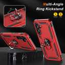 2 x LUMARKE for Galaxy A54 Case with Screen Protector,Pass 16ft. Drop Tested Military Grade Protective Phone Cover with Magnetic Ring Kickstand Compatible with Car Mount Holder Red