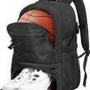 Goloni Basketball Bag,Large Sports Bag with with Separate Ball & Shoe Compartments,Gym Bag for Basketball,Soccer,Volleyball (black)
