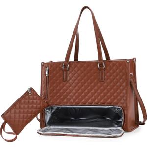 Lunch Tote Bag for Women, 15.6 In Laptop Bag with Insulated Lunch Compartment, lunch bag women, Work Bag, With Purse