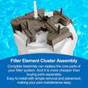DEX2420DC Filter Element Cluster Assembly Compatible with Hayward 24 sq.ft. Pro-Grid Vertical D.E. Filter - DE2420