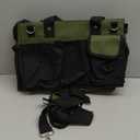 Tool Bag, 16 Inch Foldable Open Top Organizer for Easy Tool Access, Water-Resistant Construction, Electrician Tool Bag with Handle & Padded Adjustable Strap, Green